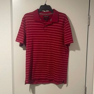 Banana Republic Red Short Sleeve Collared Shirt Polo Standard Fit Size Large